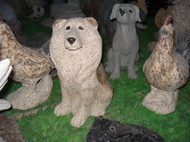 Dog Stone statue